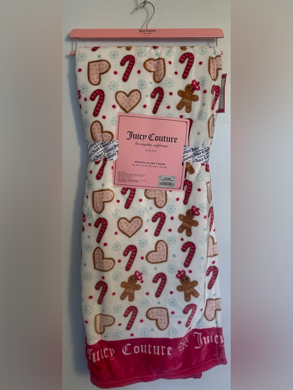 Juicy couture gingerbread Christmas blanket viral Tik tok